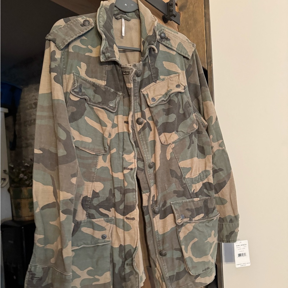 Free People Camouflage jacket